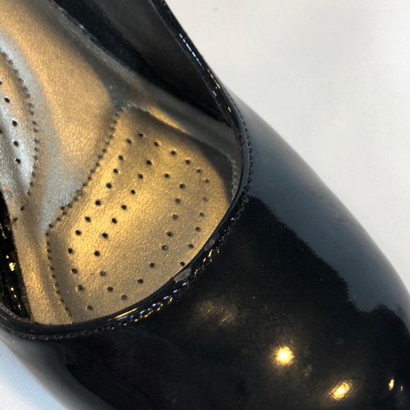 WIDE Dexter patent leather sling back wedge - Picture 3 of 7